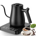 電気ケトル 温度調節 コーヒーケトル 細口 ドリップ 1200W 1℃単位温度設定/24時間保温機能付き/ドリップタイマー機能/空焚き防止機能/自動電源オフ 0...
