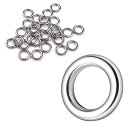 LOYELEY ソリッドリング 30個セット 内径4mm/7mm 強力 高強度 ステンレス 平打ち リング 釣り 海釣り 釣り具 釣り道具 釣り用品