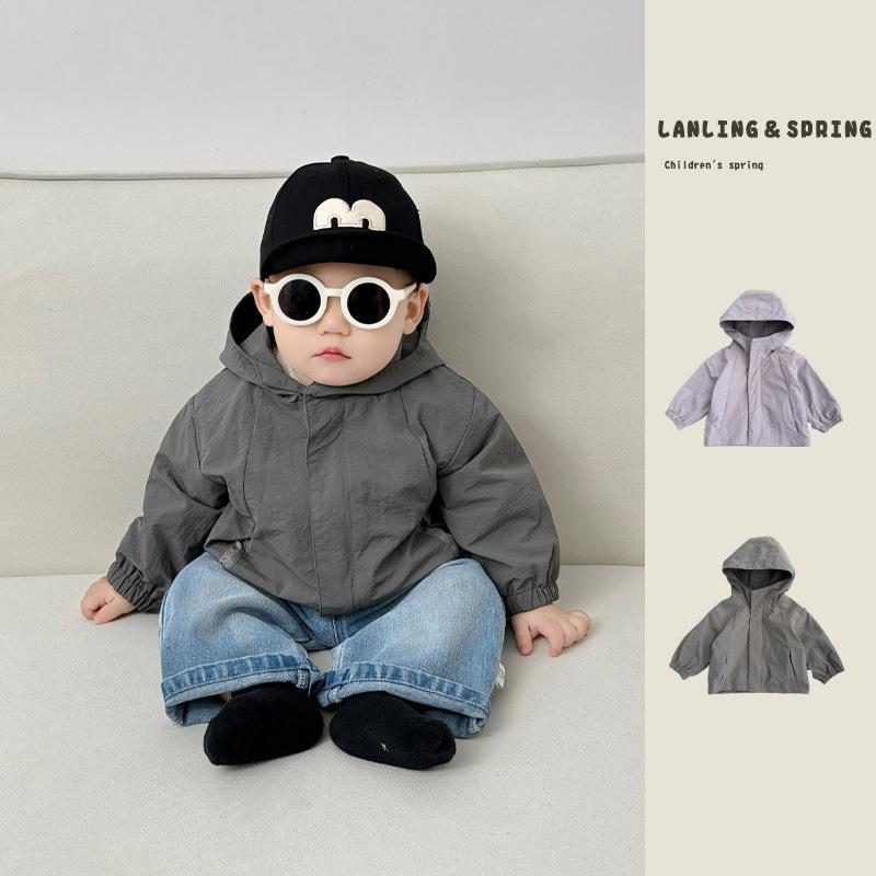 ジャケット キッズ 男の子 春物 秋物 ベビー 幼児 子供服 カジュアル 撥水 防風 フード付き アウター 7..