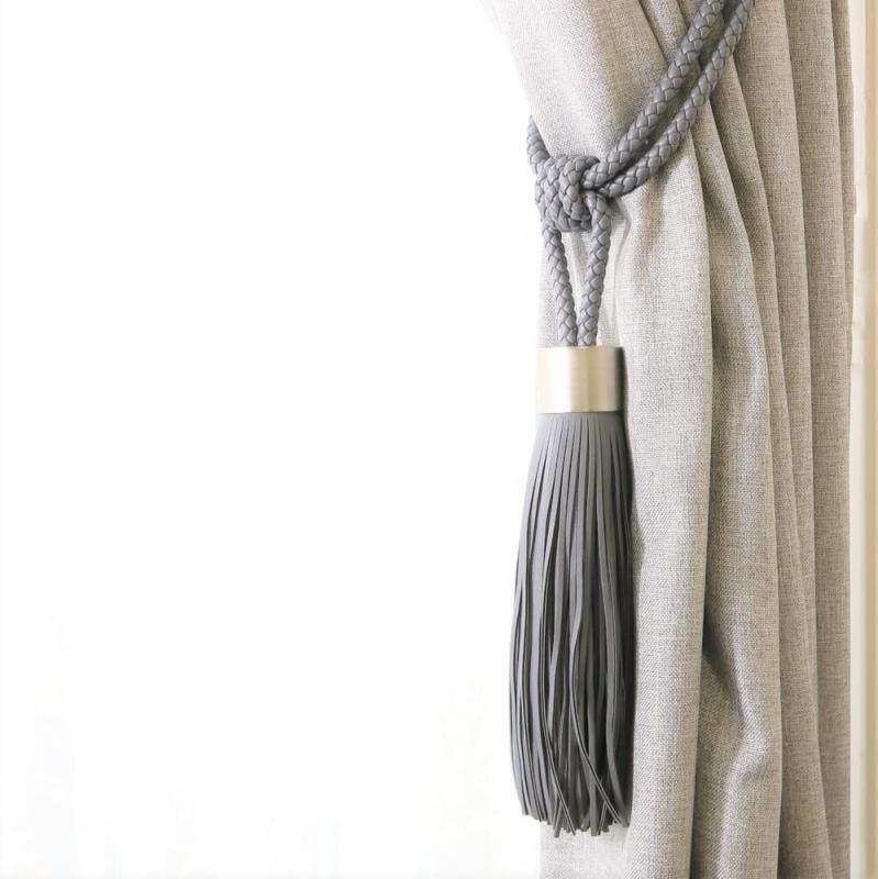 INTERIX カーテン留め おしゃれ レザータッセル