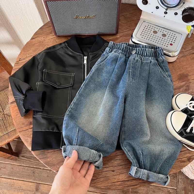 キッズ ジーンズ デニム ロングパンツ ハーレムパンツ 子供服 春秋 ズボン ボーイズ 男の子 100 110 12..