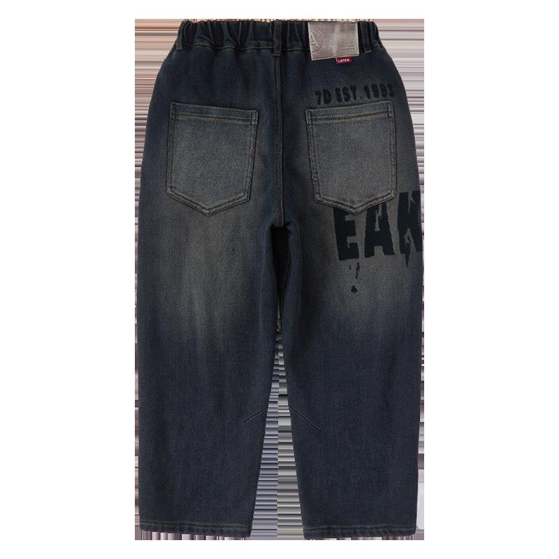 子供用ジーンズ 厚手 冬用 裏起毛 ロングパンツ 男の子 向け デニムパンツ 120cm 130cm 140cm 150cm 16..