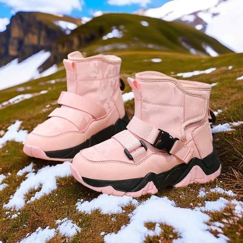 靴 キッズ スノーブーツ 裏起毛 子供 雪遊び 防寒 あったか ショートブーツ 男の子 女の子 幼児 小学生..