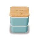 正和 抗菌 お弁当箱 2段 matratt スクエア ネスト ランチ 10×10×11cm ブルー(3)
