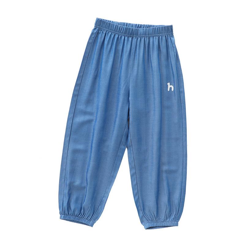 子供服 デニムパンツ 薄手 女の子 男の子 ロングパンツ ウエストゴム 無地 再生繊維 8歳以上 スポーツ ..