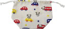 ランチ巾着 かわいい キャラクター パンダ 弁当袋 お弁当入れ マチあり 27×19×13.5cm 白 パンダと車 GE0910 6A