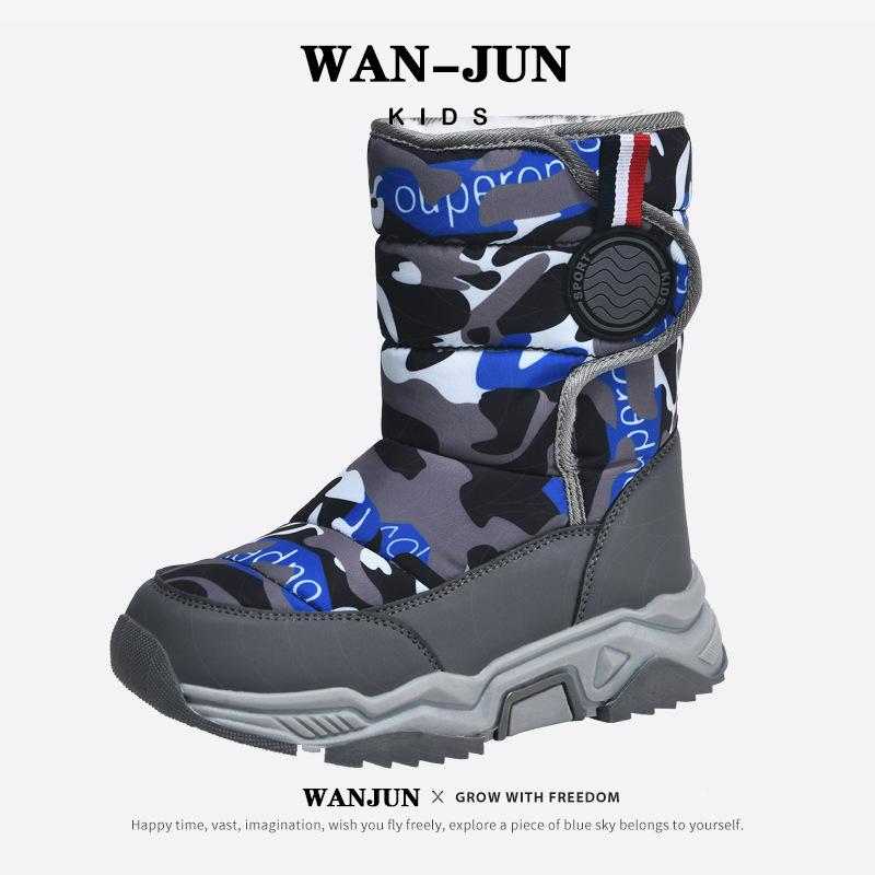 スノーブーツ キッズ 子供用 防寒ブーツ 暖か 裏起毛 滑り止め 防水 ショートブーツ 男の子 女の子 7歳..