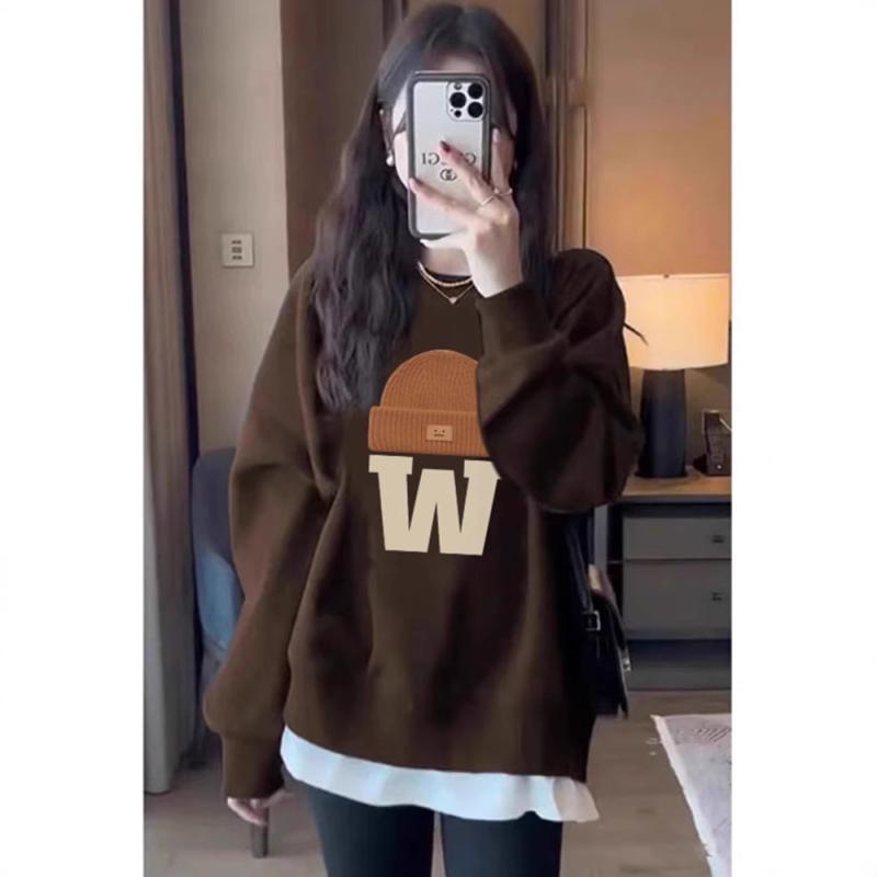 スウェット レディース 春秋 トップス ミラード 配色 長袖 プルオーバー POLO襟 ショート丈 ゆったり ..