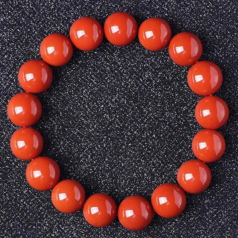 ブレスレット メンズ レディース 柿色 南紅瑪瑙 丸玉 パワーストーン 数珠 6mm 8mm 10mm 12mm