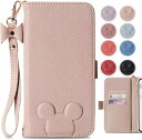Acclink iPhone 16 ケース 手帳型 通用ケース スタンド PUレザー カード収納 軽量 便利 アイフォン16 携帯カバー カードポケット スタンド機能 リトルマウスパターン 財布型 かわいい柄 スマホケ