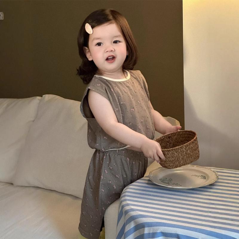 子供用セットアップ 半袖Tシャツとショートパンツの2点セット 夏服 ベビー服 薄手 韓国風 かわいい 水..