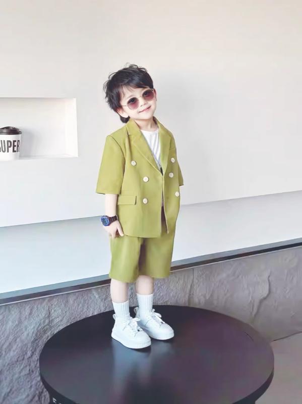 子供用スーツ フォーマル 男の子 半袖 ショーパン 薄手 2点セット 3点セット 4点セット 子供服 発表会 ..