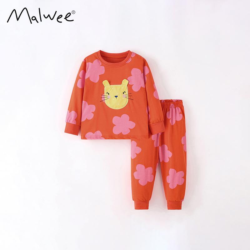 子供服 パンツ セットアップ 女の子 パジャマ 秋冬 普段使い 部屋着 長袖 花柄 丸首 ウエストゴム 綿 ..