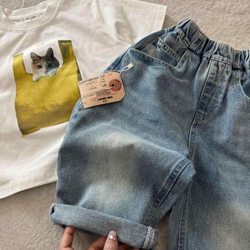 子供服 デニムパンツ 春秋 男女兼用 ロングパンツ ベビー キッズ 中小 बच्चों コットン カジュアルパン..