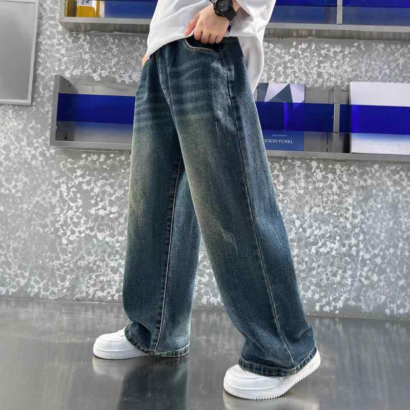 子供服 ジーンズ ボーイズ デニムパンツ ロングパンツ カジュアルパンツ 男の子 キッズ ジーパン ゆっ..