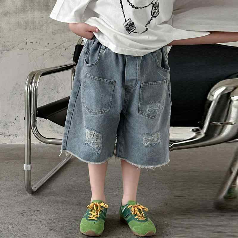 子供服 キッズ 男の子 デニム ハーフパンツ 短パン 夏用 薄手 コットン100% 中小サイズ 100cm 110cm 12..
