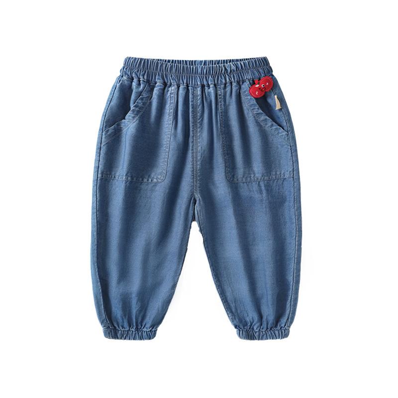 子供用パンツ 天使の輪 デニム ロングパンツ ベビー 赤ちゃん 幼児 男女兼用 春夏 接触冷感 73CM 80cm ..