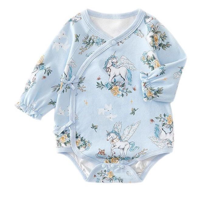 ベビー服 ロンパース カバーオール 新生児 赤ちゃん 綿100% 春秋 長袖 薄手 かわいい アニマル柄 52cm 59cm 66cm 73cm 80cm