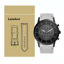 Lamshaw バンド 対応 Fossil Collider HR, ステンレス メタル ベルト 交換バンド 対応 Fossil Hybrid Smartwatch HR Collider/Fossil Collider Hybrid スマートウォッチ(2)