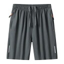 メンズ ショートパンツ スポーツ 短パン ハーフパンツ ファスナーポケット 通気 速乾 5分丈 ランニング