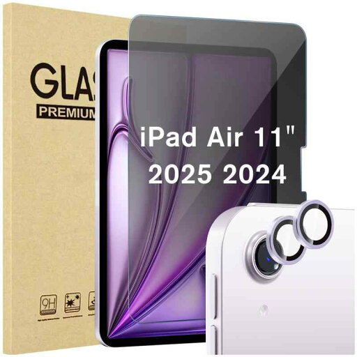 ProCase iPad Air 11 フィルム (M3 2025/M2 2024) Air 7世代/6世代通用 覗き見防止 1枚 レンズ保護 2枚 11インチ 全面吸着タイプ 画面耐衝撃 強化ガラス 貼る工具付き ProCase iPad Air 11 フィルム (M3 2025/M2 2024) Air 7世代/6世代通用 覗き見防止 1枚 レンズ保護 2枚 11インチ 全面吸着タイプ 画面耐衝撃 強化ガラス 貼る工具付き