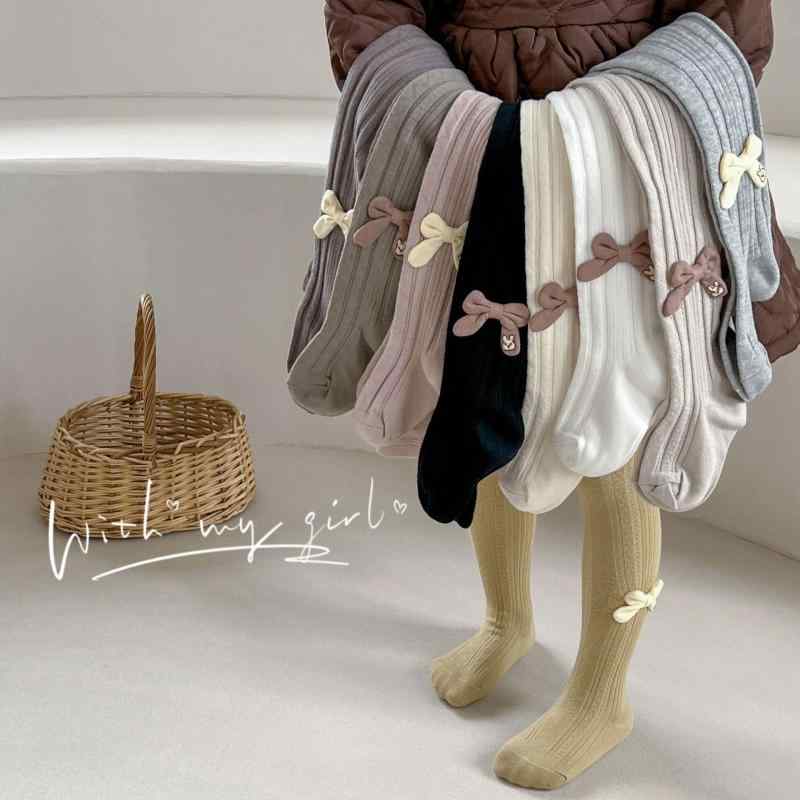 子供服レギンス 女の子 春秋 キッズ タイツ 精梳綿 通気性 無地 薄手 70 80 90 100 110 125 140 グレー ピンク系 かわいい(4)