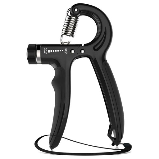 ハンドグリップ 握力 トレーニング 握力グリップ 筋トレ 握力調整抵抗 5kg-60kg リハビリや筋力強化に握力トレーナー 熱可塑性エラストマー (1アイテム, 黒+グレー) ハンドグリップ 握力 トレーニング 握力グリップ 筋トレ 握力調整抵抗 5kg-60kg リハビリや筋力強化に握力トレーナー 熱可塑性エラストマー (1アイテム, 黒+グレー)