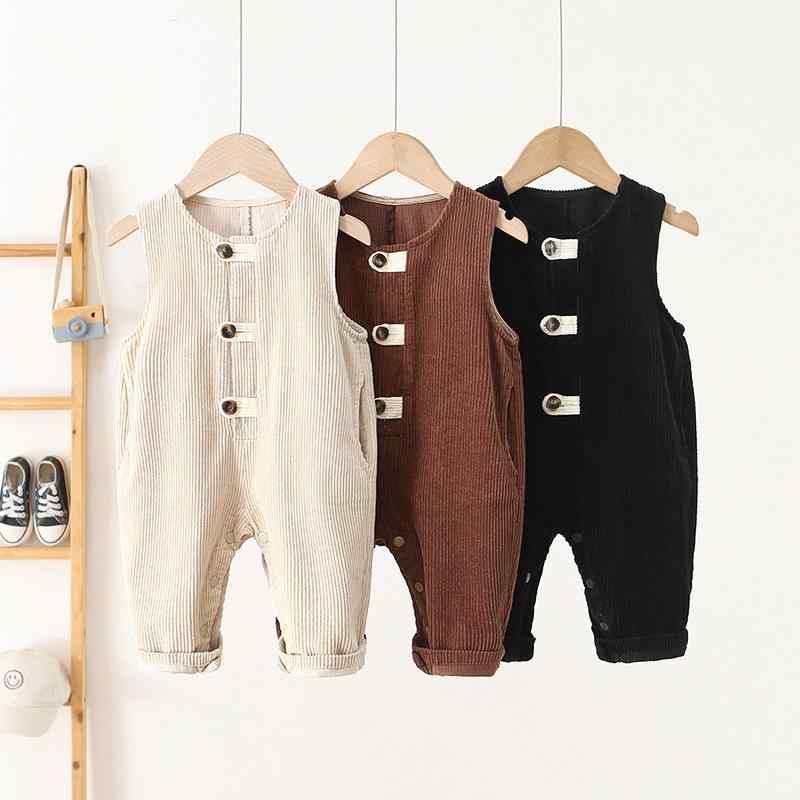 子供服 ベビー キッズ サロペット コーデュロイ パンツ 男女兼用 ベージュ ブラウン ブラック 70 80 90..