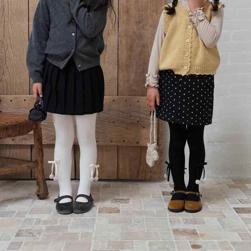 子供用レギンス 女の子 無地 コットン 蝶結び ボール飾り プリンセス風 秋 中小童 ガールズ パンツ ス..