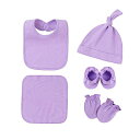 ベビー ニット帽 スタイ ミニハンカチ 手袋 靴下 7点セット 綿100% 保温 0歳 1歳 2歳 深青 灰色 赤 浅青 黒 ピンク 紫 浅緑 ローズレッド 黄...