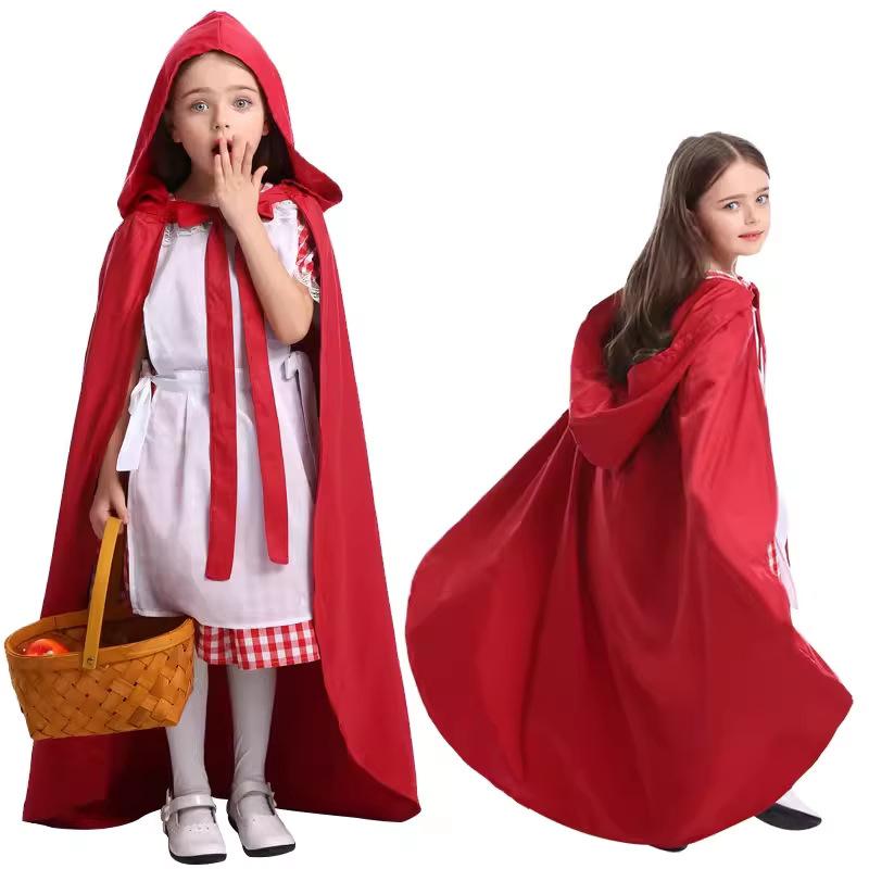 キッズ 女の子 子供用 赤ずきん コスチューム 衣装 4点セット ワンピース チュールスカート 発表会 舞..