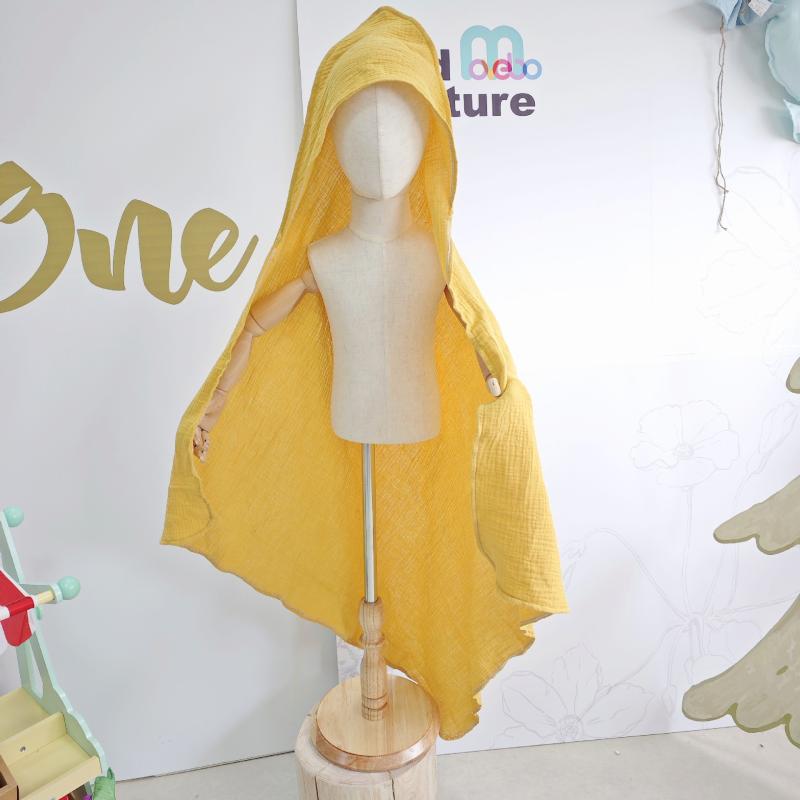 ベビー バスローブ Aクラス 全綿 6重ガーゼ フード付き 湯上りタオル 90 90cm 赤ちゃん 新生児 沐浴 バ..