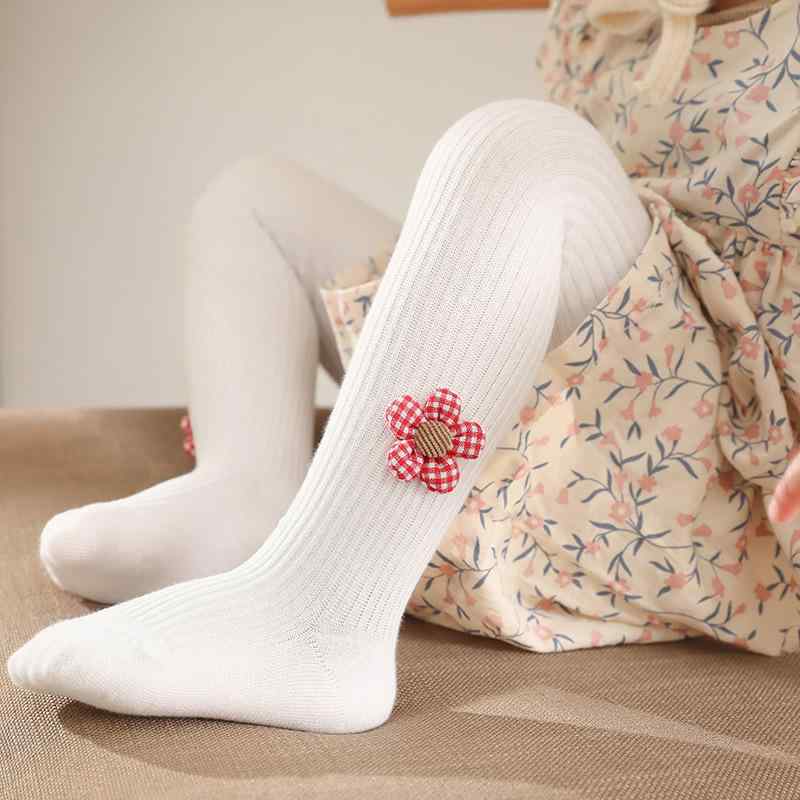 ベビー レギンス 女の子 春秋 ニット コットン 連脚 花柄 バタフライ 白 黒 ピンク系 グレー かわいい プリンセス 0歳 1歳 2歳 3歳