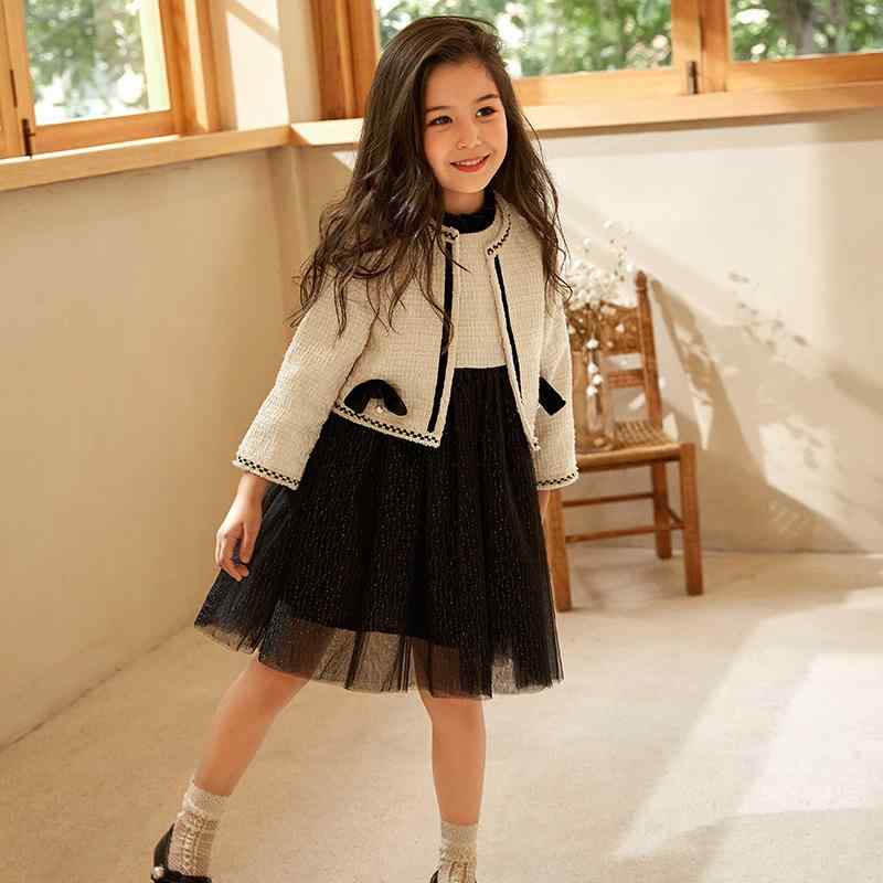 子供服 女の子 セットアップ 長袖ワンピース デニムジャケット 2点セット かわいい おしゃれ ガールズ 秋