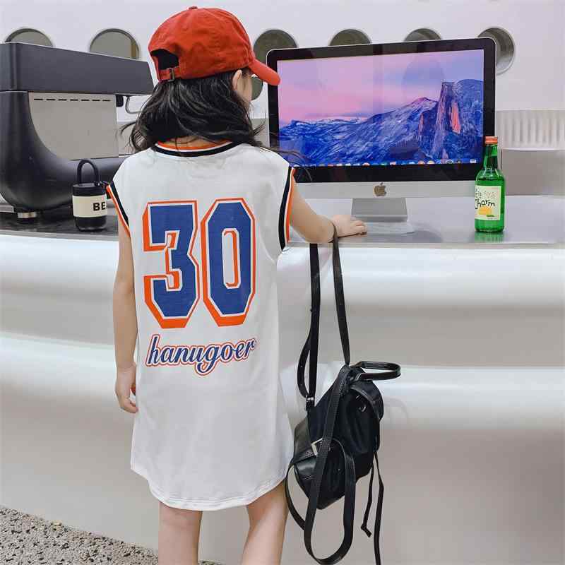 ワンピース キッズ 女の子 子供服 ノースリーブ Tシャツワンピース 背中開き Aライン 膝丈 ポリエステ..