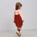 子供服 ガールズ 女の子 ワンピース コーデュロイ スウェット 長袖 2点セット 上下セット 春秋 かわいい 暖陽色 暗紅色 80cm 90cm 100cm 1...