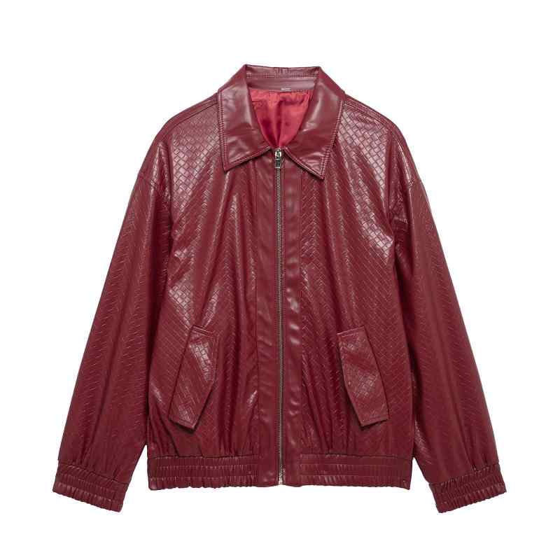 ジャケット レディース レザージャケット 秋冬 フェイクレザー ブルゾン ジャンパー アウター おしゃれ かわいい カジュアル ストリート 赤 レッド