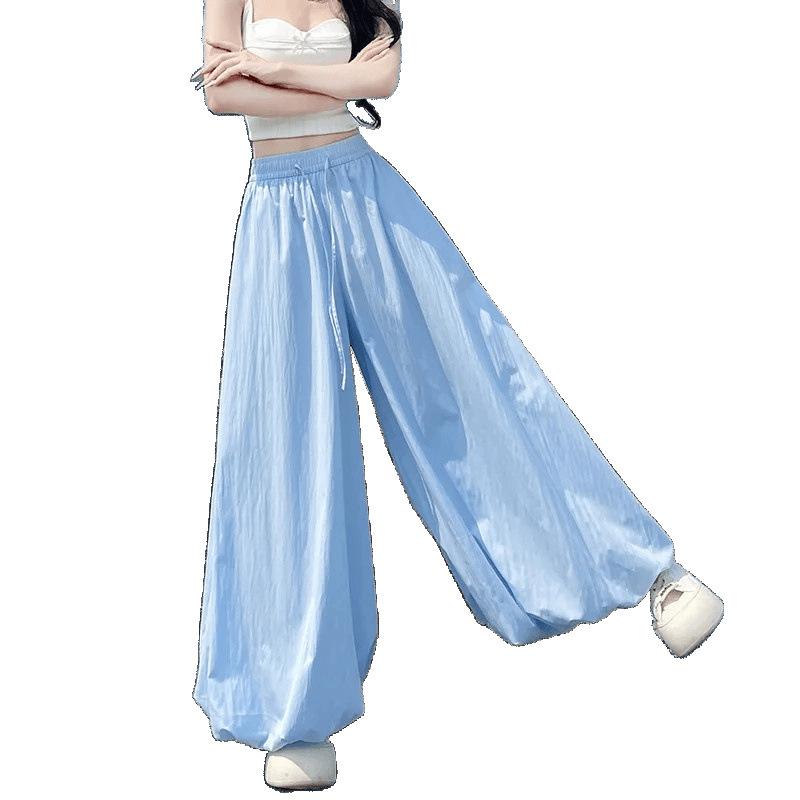 スカート レディース 花苞 キュロットパンツ 春夏 ハイウエスト 着痩せ ゆったり 9分丈 ワイドレッグパ..