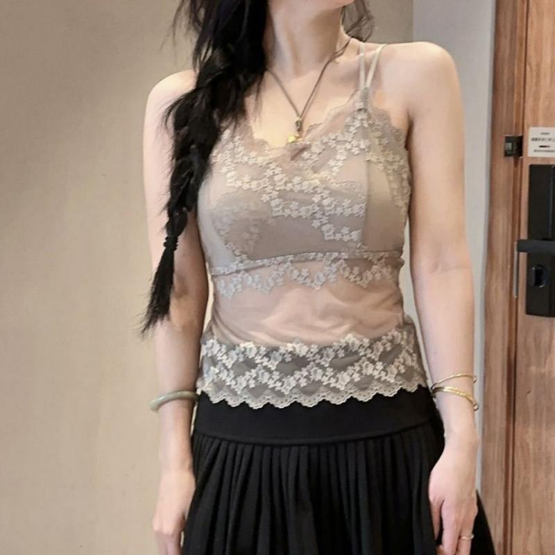 ブラジャー レディース チューブトップ レース クロス ストラップ タンクトップ インナー カップ付き ..