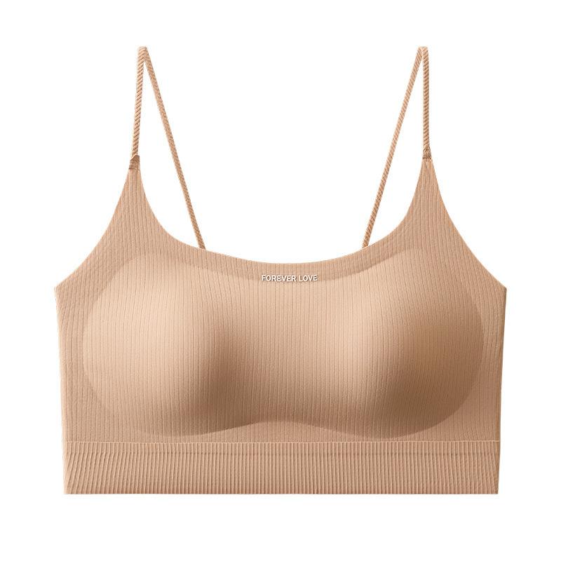 キャミソール レディース インナー 無縫製 ブラトップ カップ付き 薄手 美背 通気性 接触冷感 伸縮性 ..