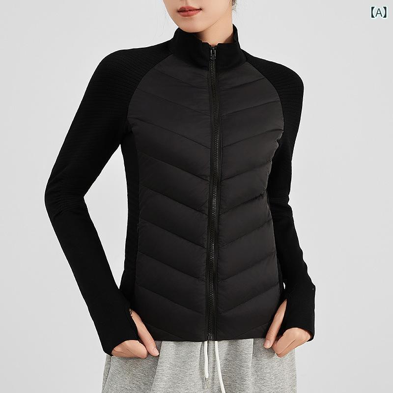 楽天トミーショップ 楽天市場店羽绒服 レディース ダウンジャケット アウター 秋冬 アウトドア ヨガ ウェア スポーツウェア 軽量 スリムフィット ブラック ピンク系 ホワイト