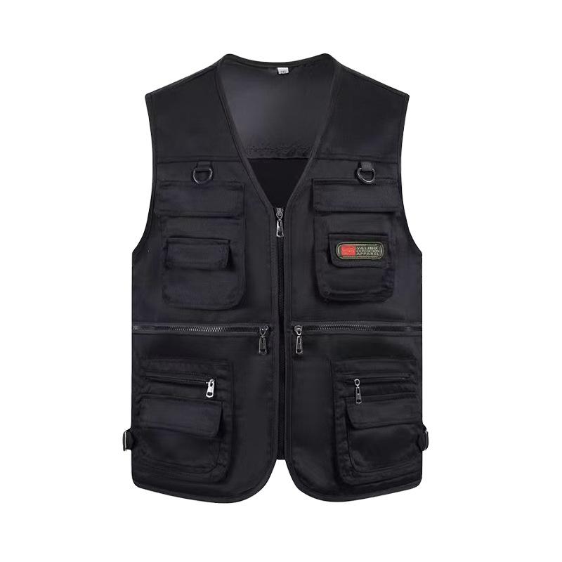 ベスト 男性用 メッシュ 多ポケット 春夏秋冬 釣り チョッキ カジュアル ポリエステル