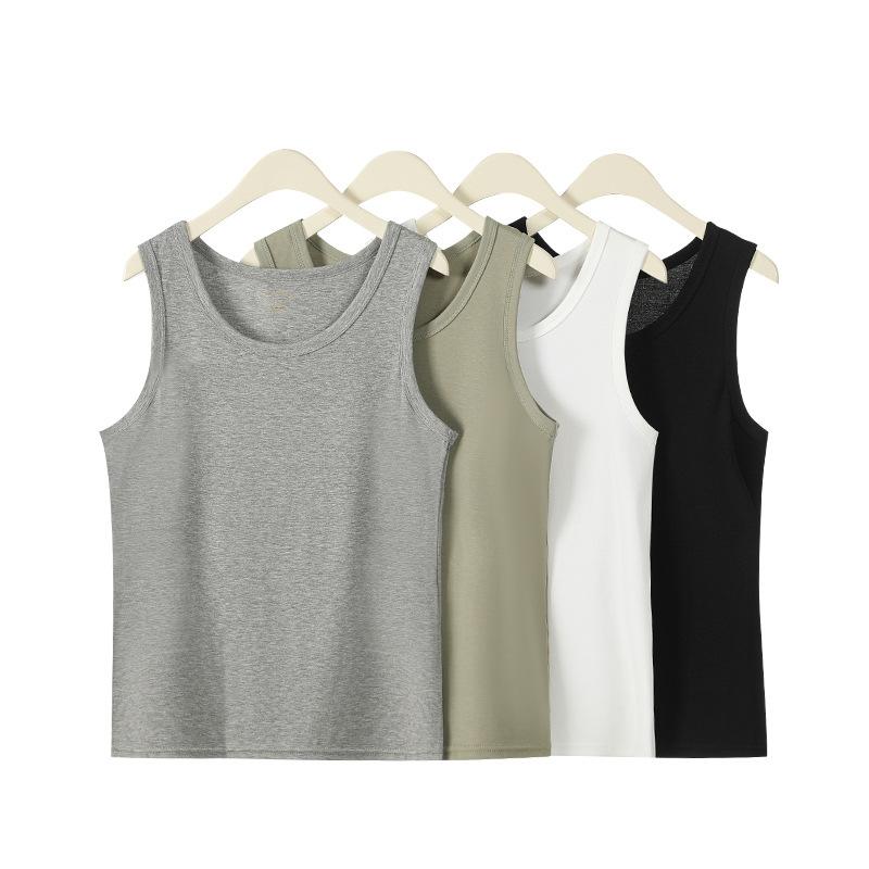 タンクトップ メンズ 男性用 天丝棉 接触冷感 運動 スポーツ トレーニング ウェア トップス グレー オリーブ色 ホワイト ブラック