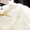 ワンピース キッズ 女の子 子供服 Aライン プリンセス風 ノースリーブ 春秋 白色 80 90 100 110 120 130