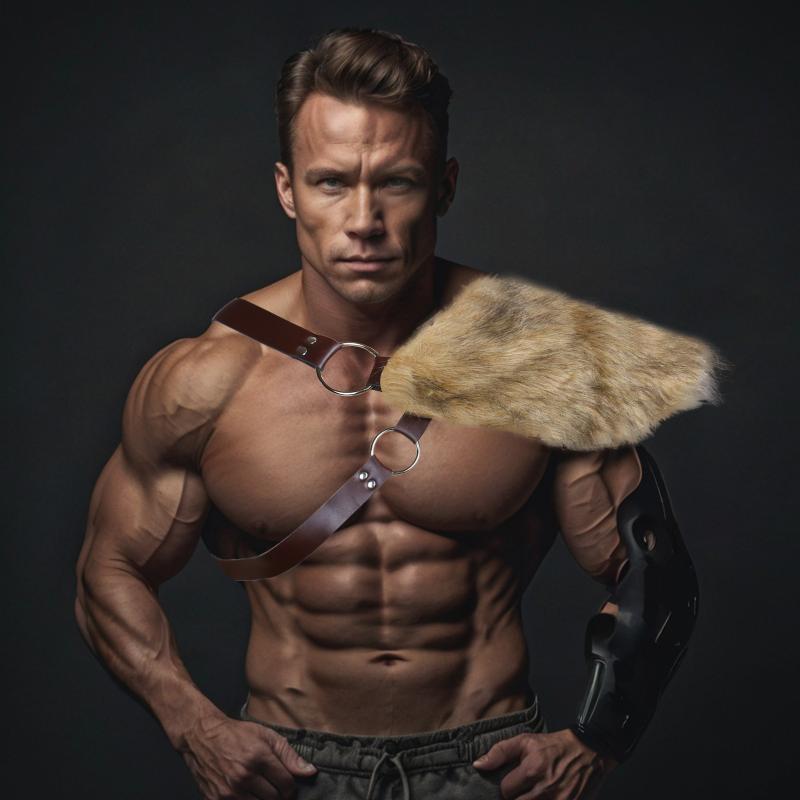 ショール メンズ 男性用 ケープ 中世 バイキング風 肩掛け 鎧 コスプレ ハロウィン 仮装 舞台 演出 ブラウン