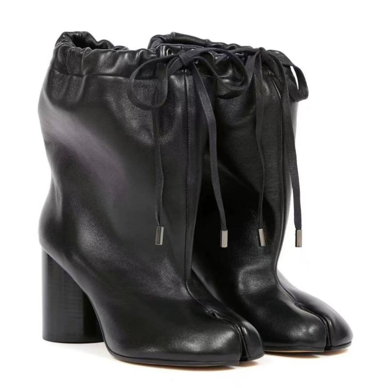 ブーツ レディース 足袋ブーツ 6cm-8cm ヒール チャンキーヒール ショートブーツ ラウンドトゥ 合皮 婦..