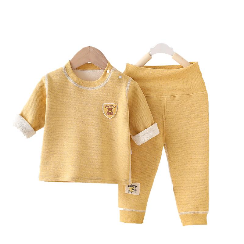 子供用インナー 上下セット 長袖パジャマ 厚手 フリース あったか ベビー キッズ ボーイズ ガールズ ル..