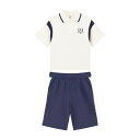 キッズ 男の子用 ポロシャツ & 短パン 上下2点セット 薄手 スポーツウェア 涼感 学院風 コットン混紡 110 120 130 140 150 160 17...