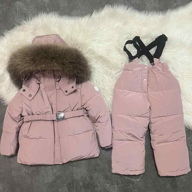 子供用ダウンジャケット セットアップ 男の子 女の子 白ダックダウン 中綿入りアウター フード付きコート パンツ 90cm 100cm 110cm 120cm ...