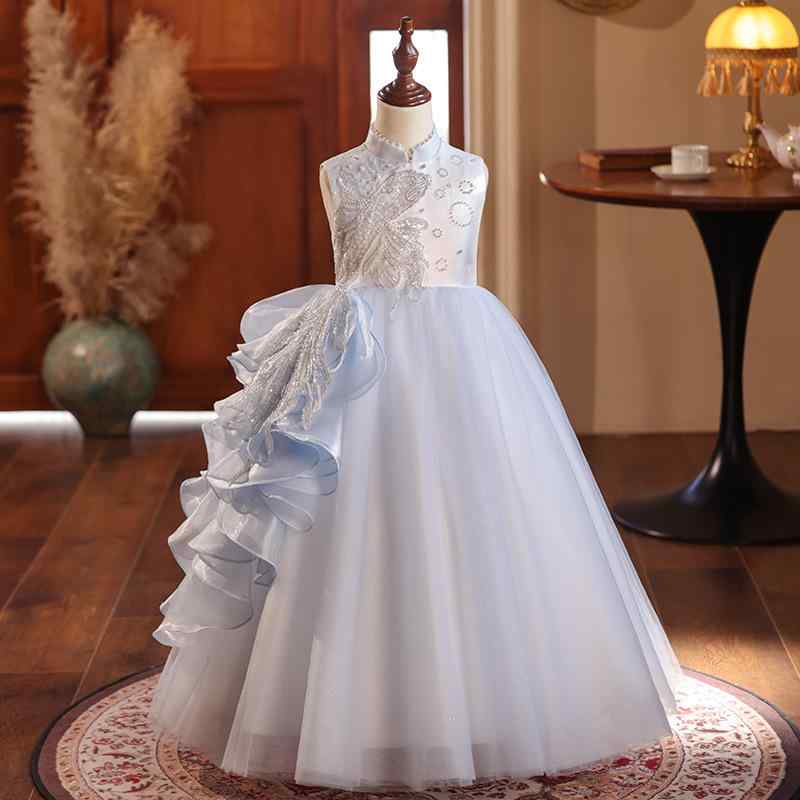 子供用ドレス 女の子 小 中学生 ピアノ発表会 演奏会 パーティードレス 中国風 プリンセス フォーマル ..